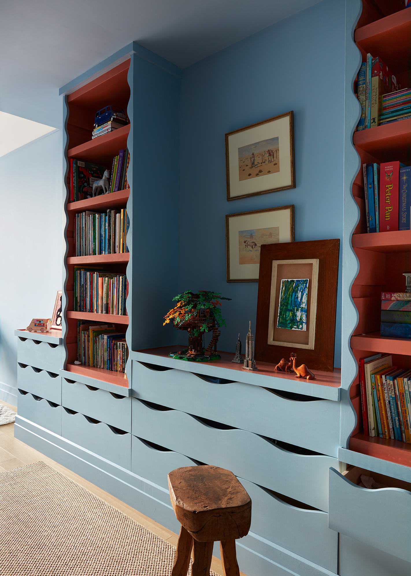 long hallway built ins