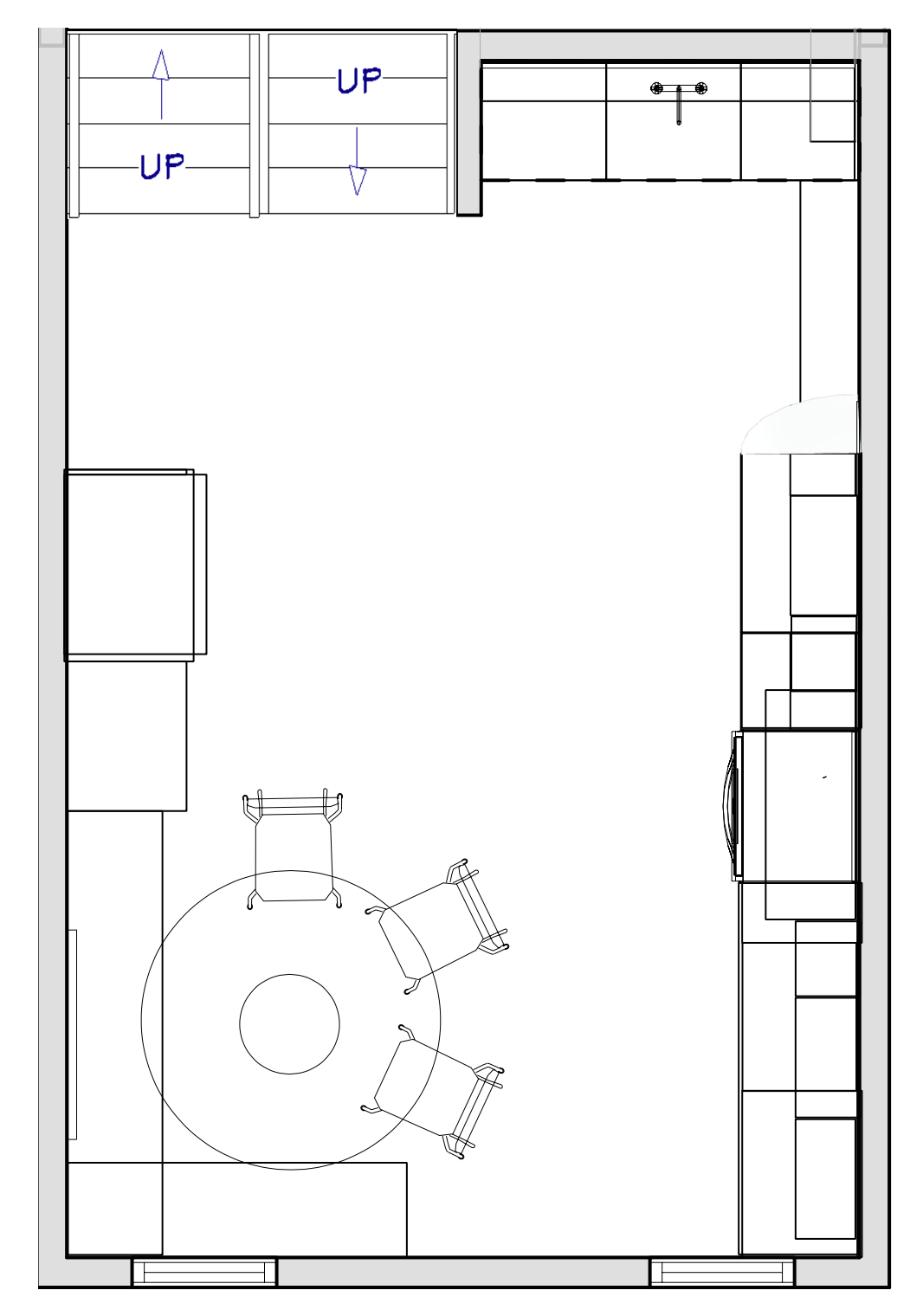 kithcen layout after