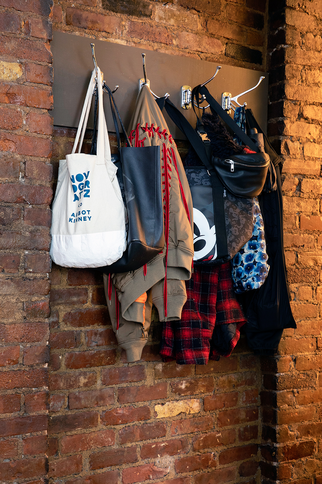 coats on hallway rack