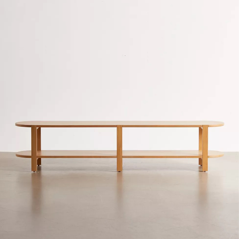  low wood look media console