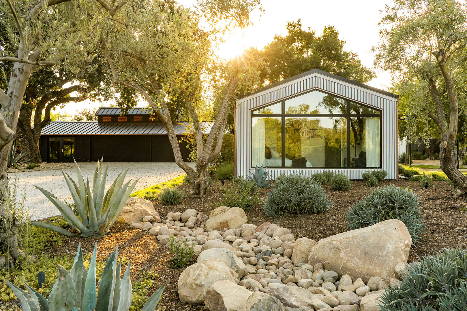 rustic california front yard