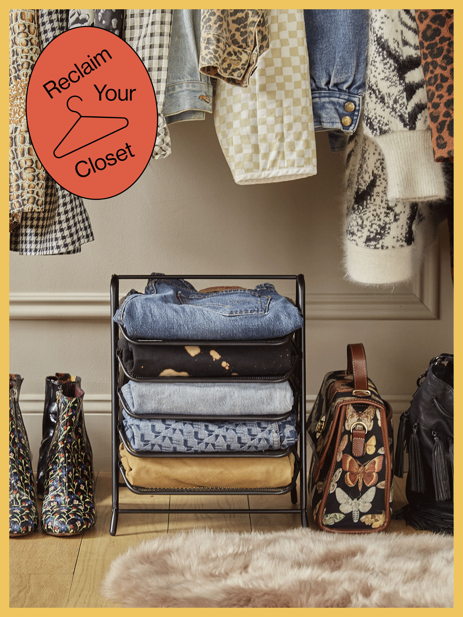 This Office Organizer Is Perfect for Stacking Jeans in the Closet This Office Organizer Is Perfect for Stacking Jeans in the Closet