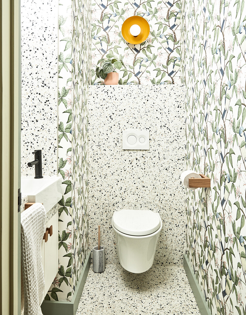 green powder room