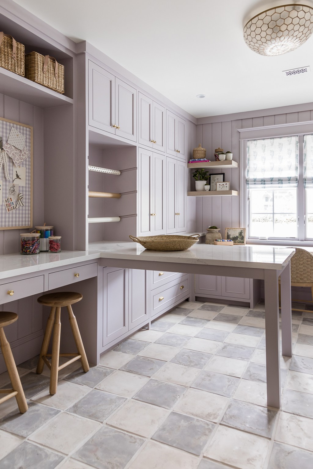 Surprise! This Lavender Laundry Room Is the Kids’ Favorite Hangout | domino