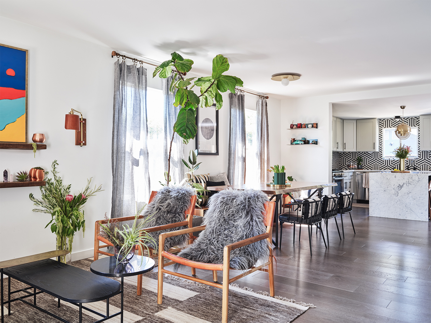 modern living and diningarea