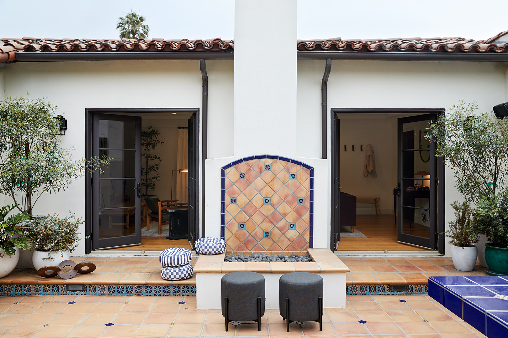 tiled courtyard