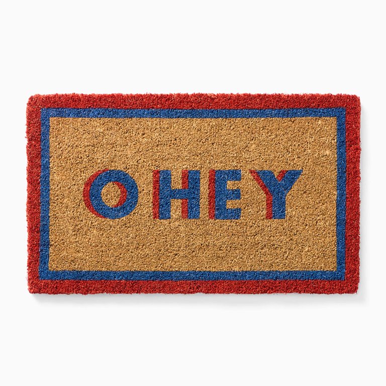  o hey door mat