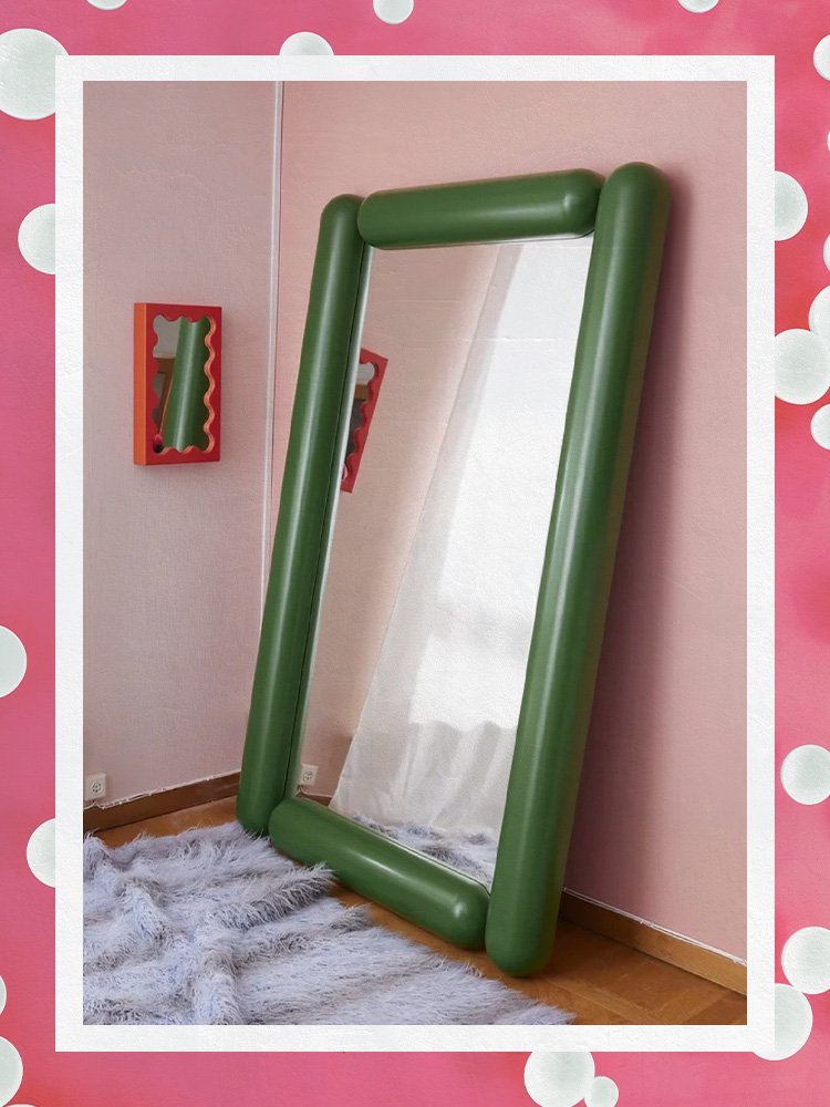 Komorebi Full-Length Floor Mirror – Reclaimed Hinoki & Recycled Steel Frame view 4