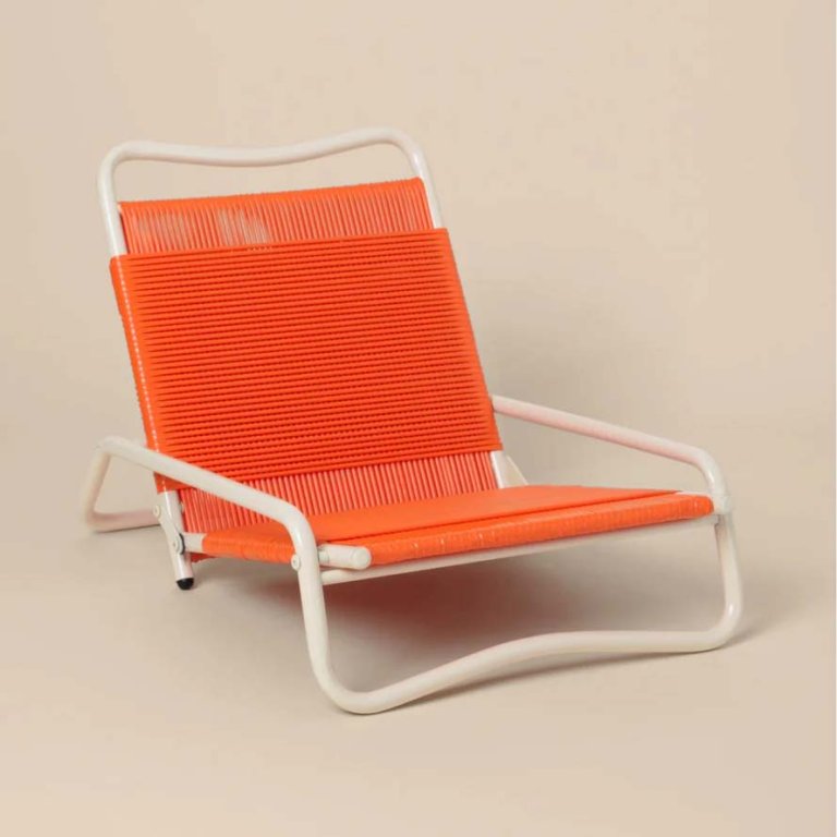 orange beach chair
