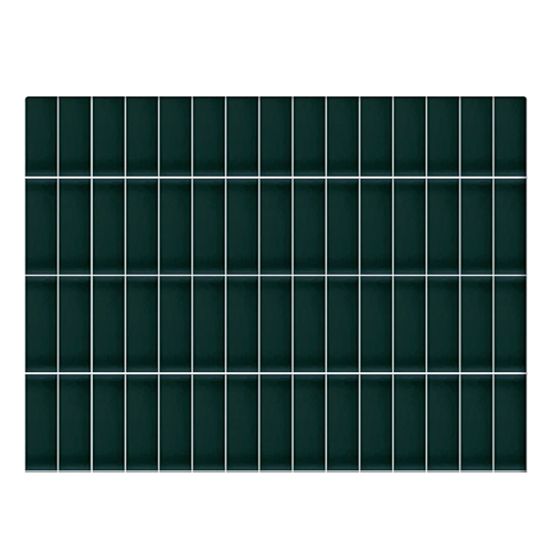  green panel of tile backsplash