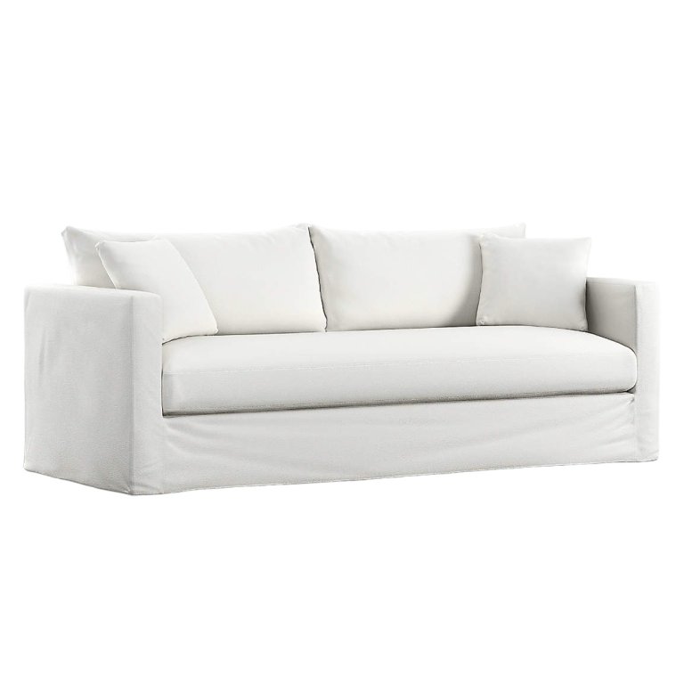 White sofa on white background