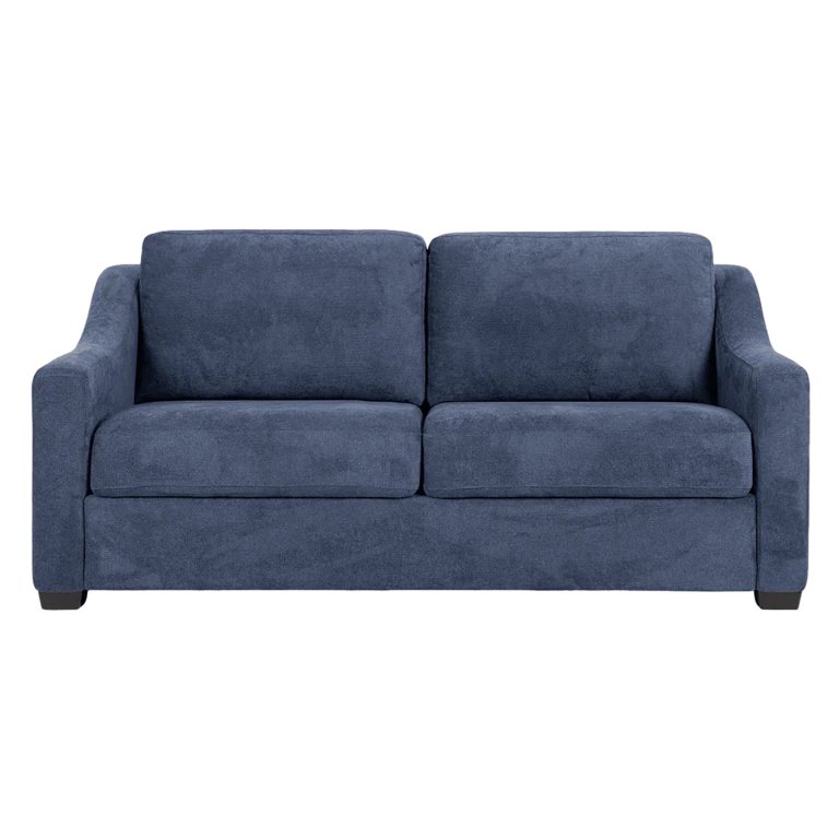 Blue couch on white background
