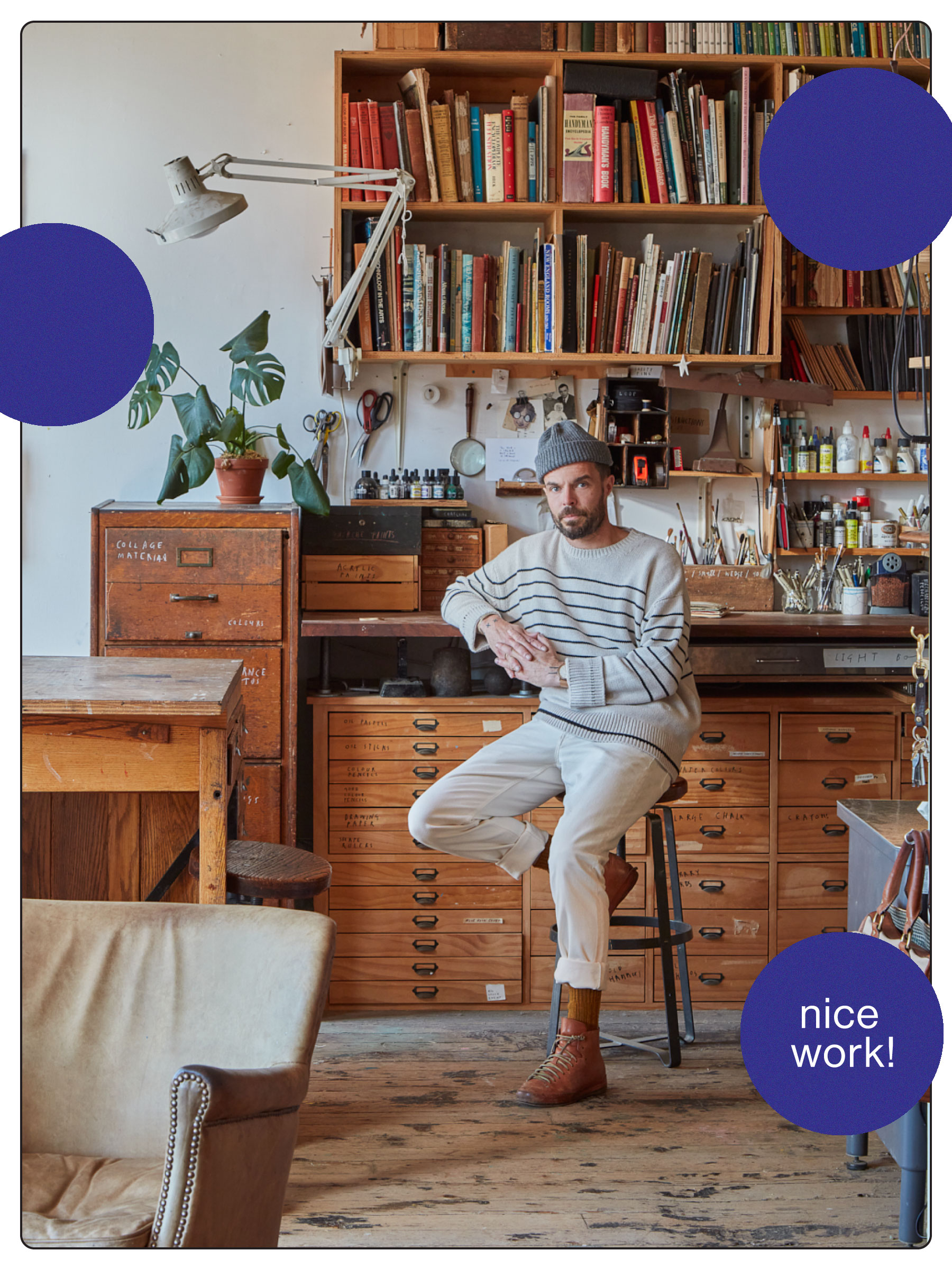 Take a Peek Inside Illustrator Oliver Jeffers's Brooklyn Studio