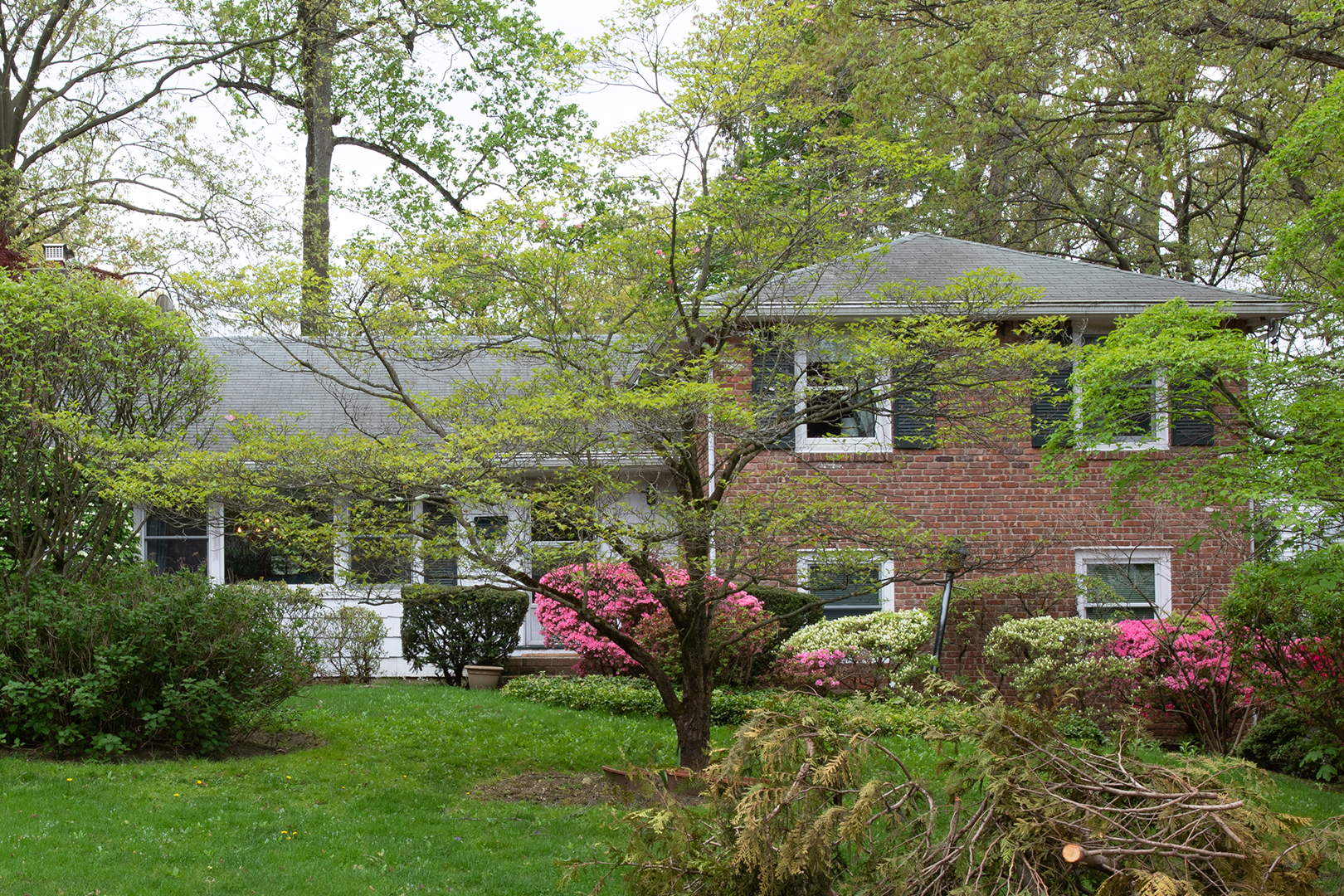 Brick split level from front