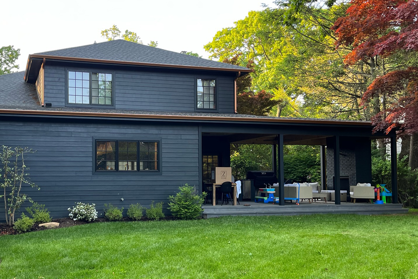 Home with dark exterior