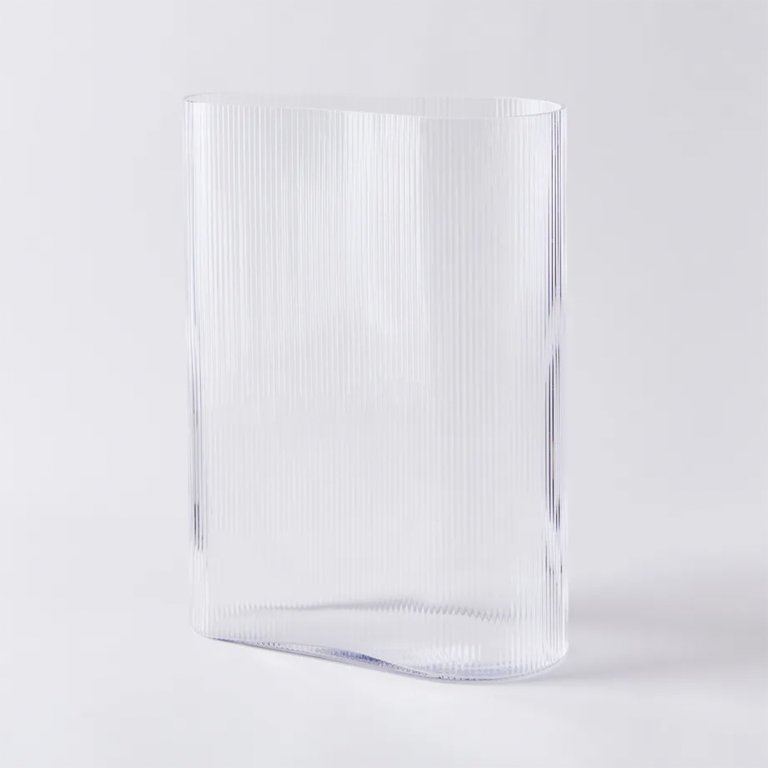  nude glass ripple vase