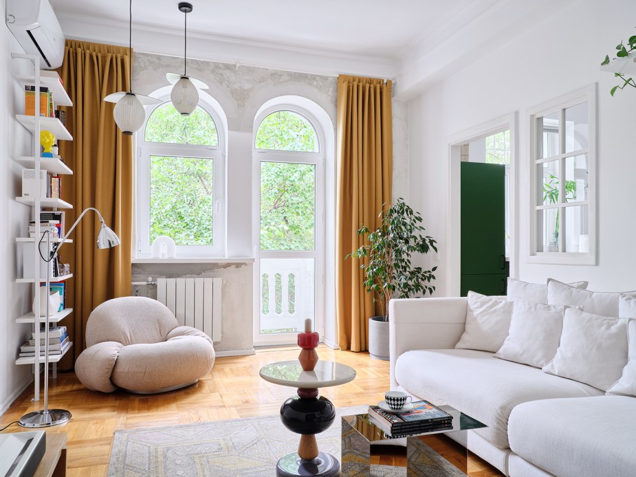 Image showcasing Tour a Stylish Kazakhstan Apartment with Perfectly Imperfect Walls