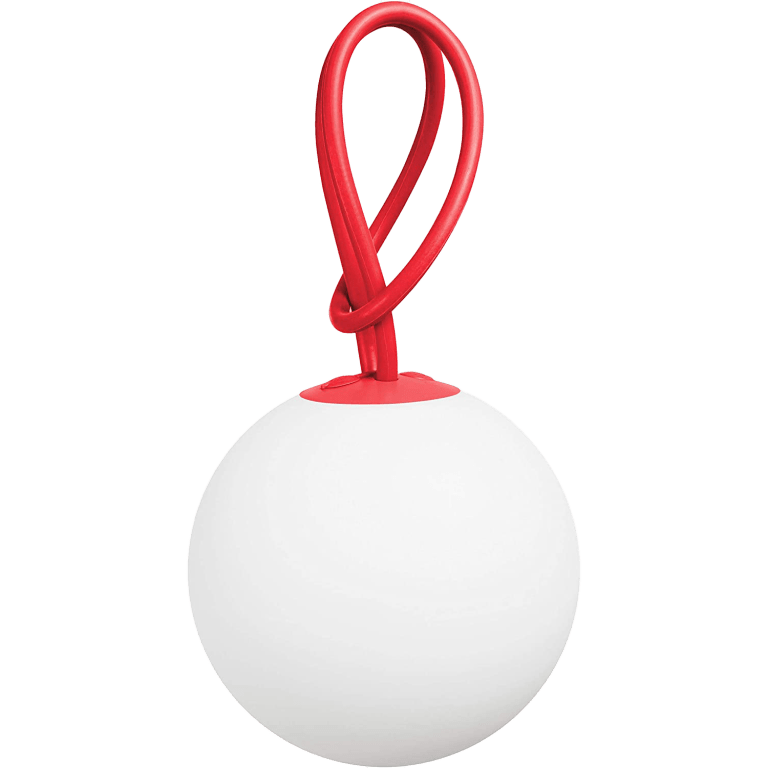  Red cord hanging lamp.