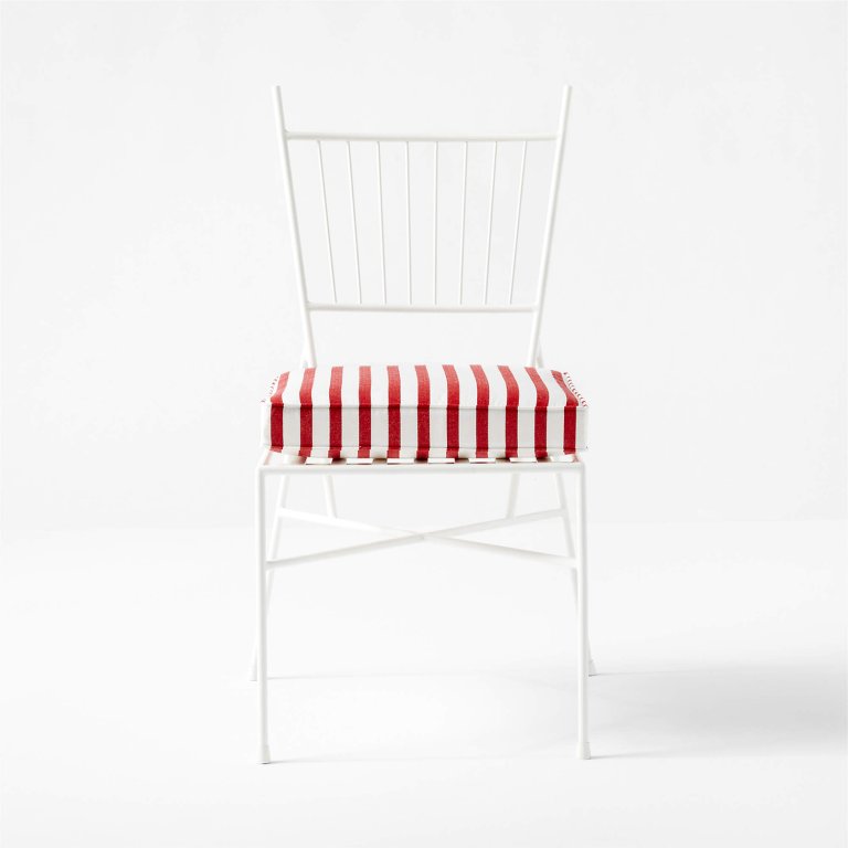  Pavilion Ivory Armless Outdoor Dining Chair,