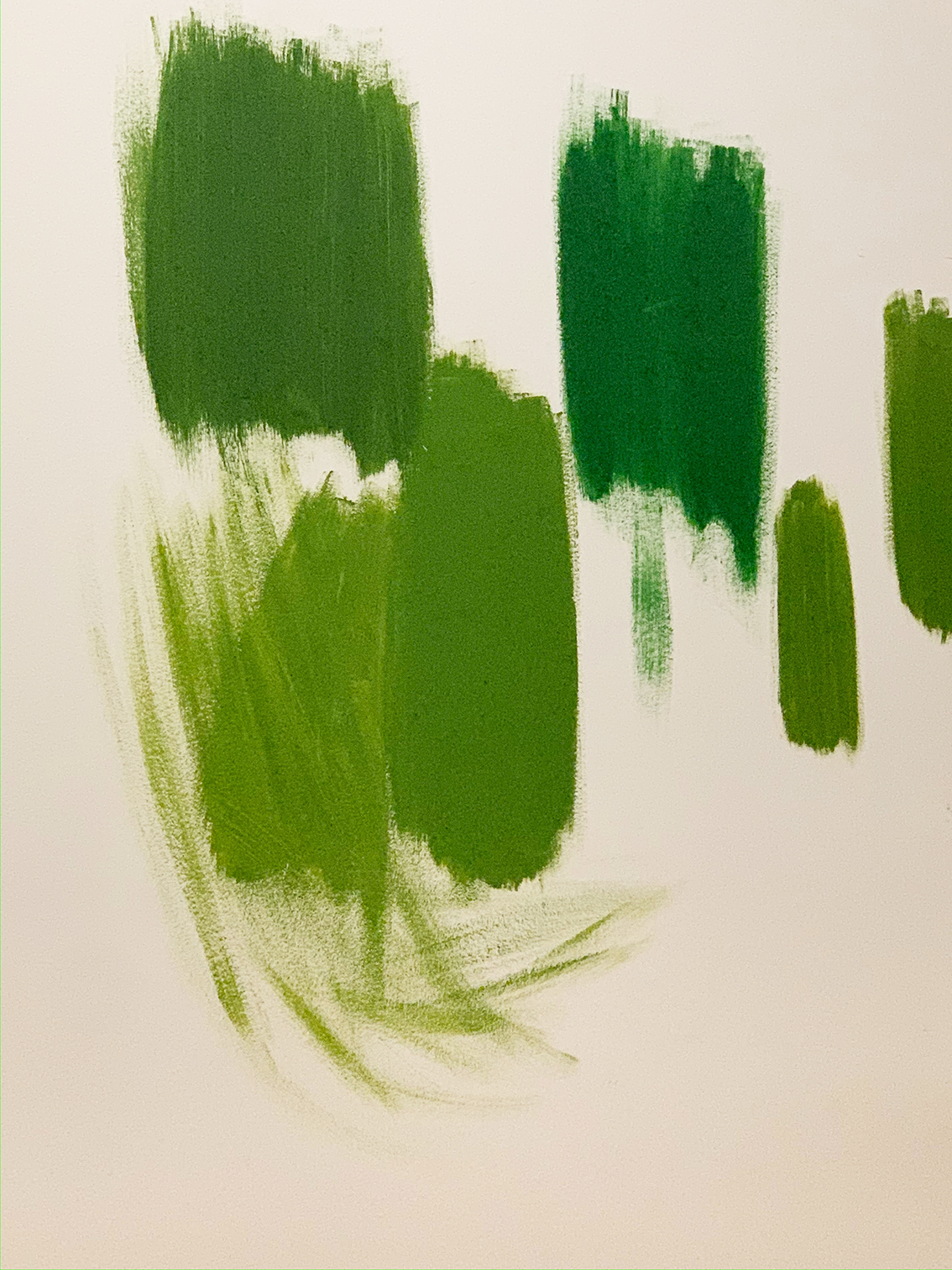 paint swatches on wall