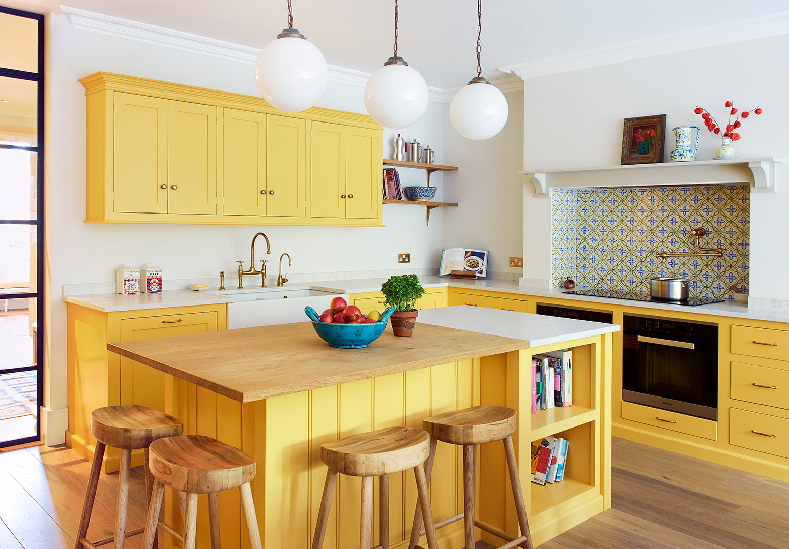 yellow kitchen