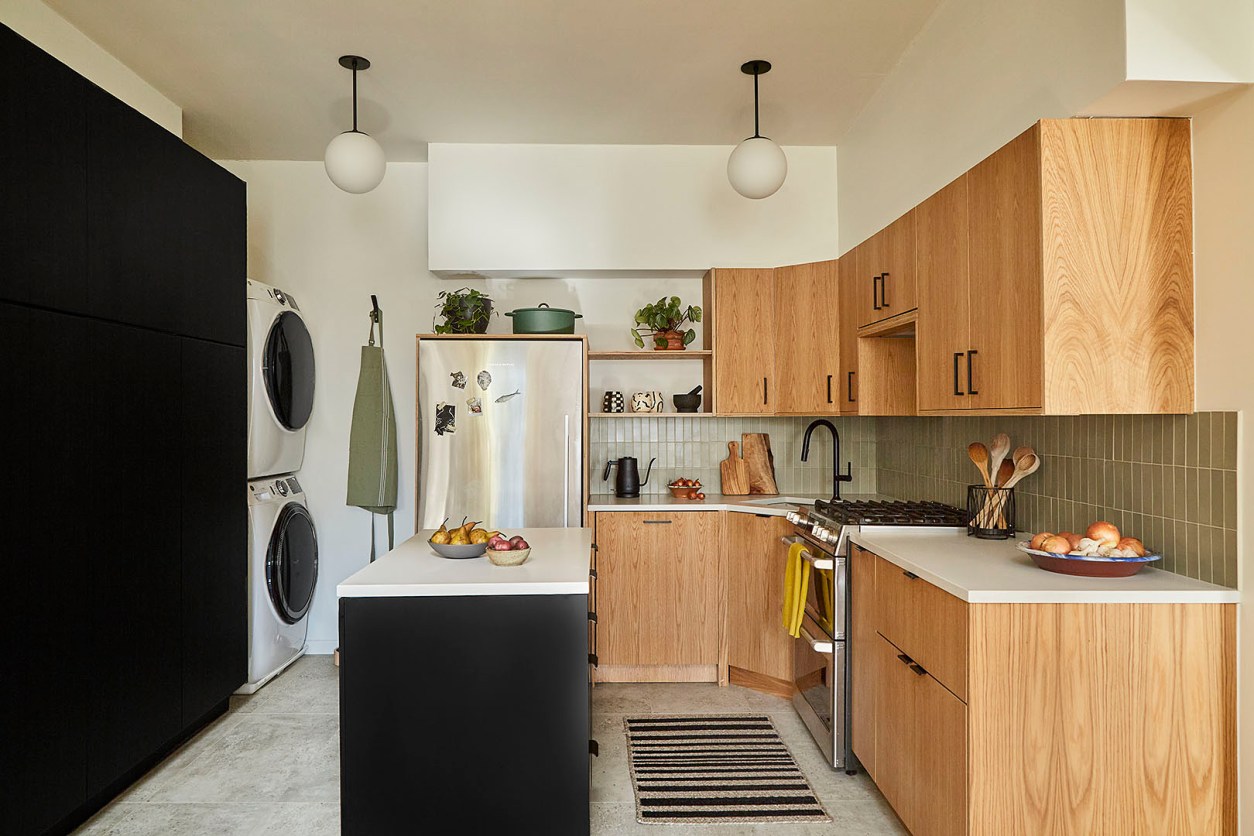 6 Ways to Make a Washer and Dryer in Your Kitchen Look Like It Belongs