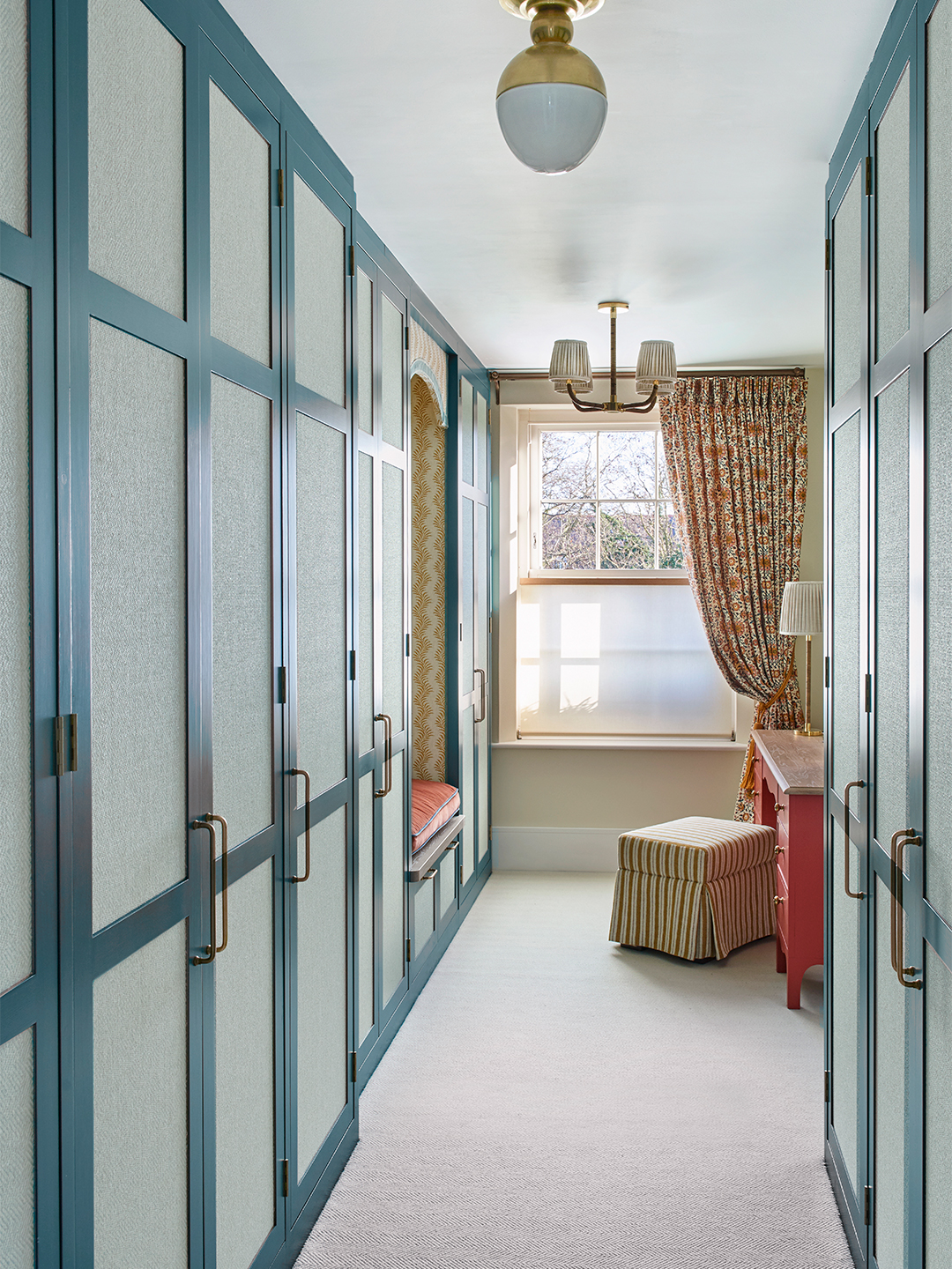 blue long walk in clsoet