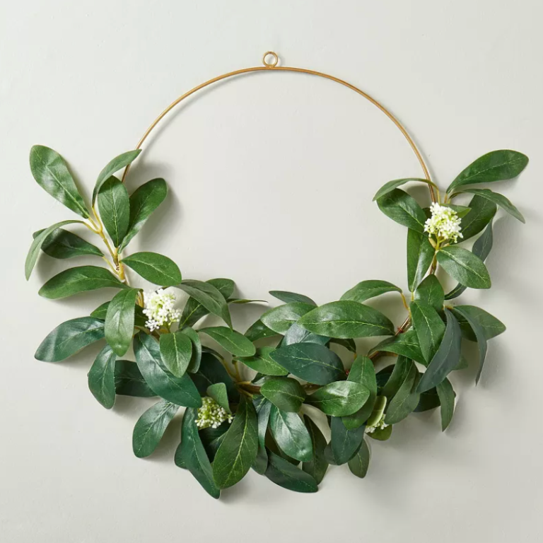  Target 18" Faux Seeded Skimmia Wire Wreath