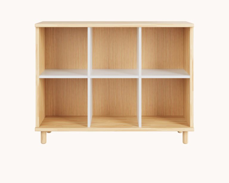  wood open shelf cubbies