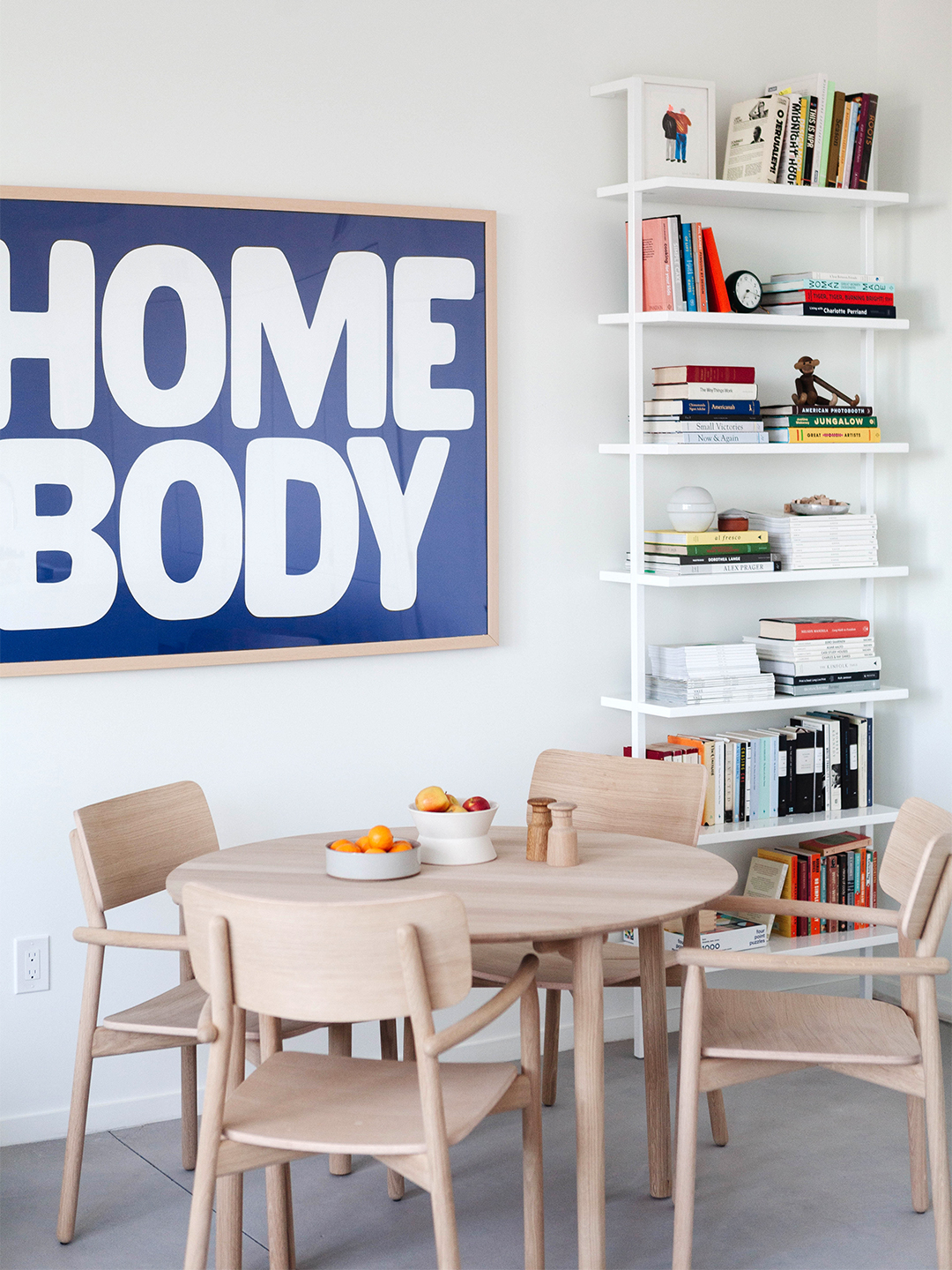 round wooden dining table