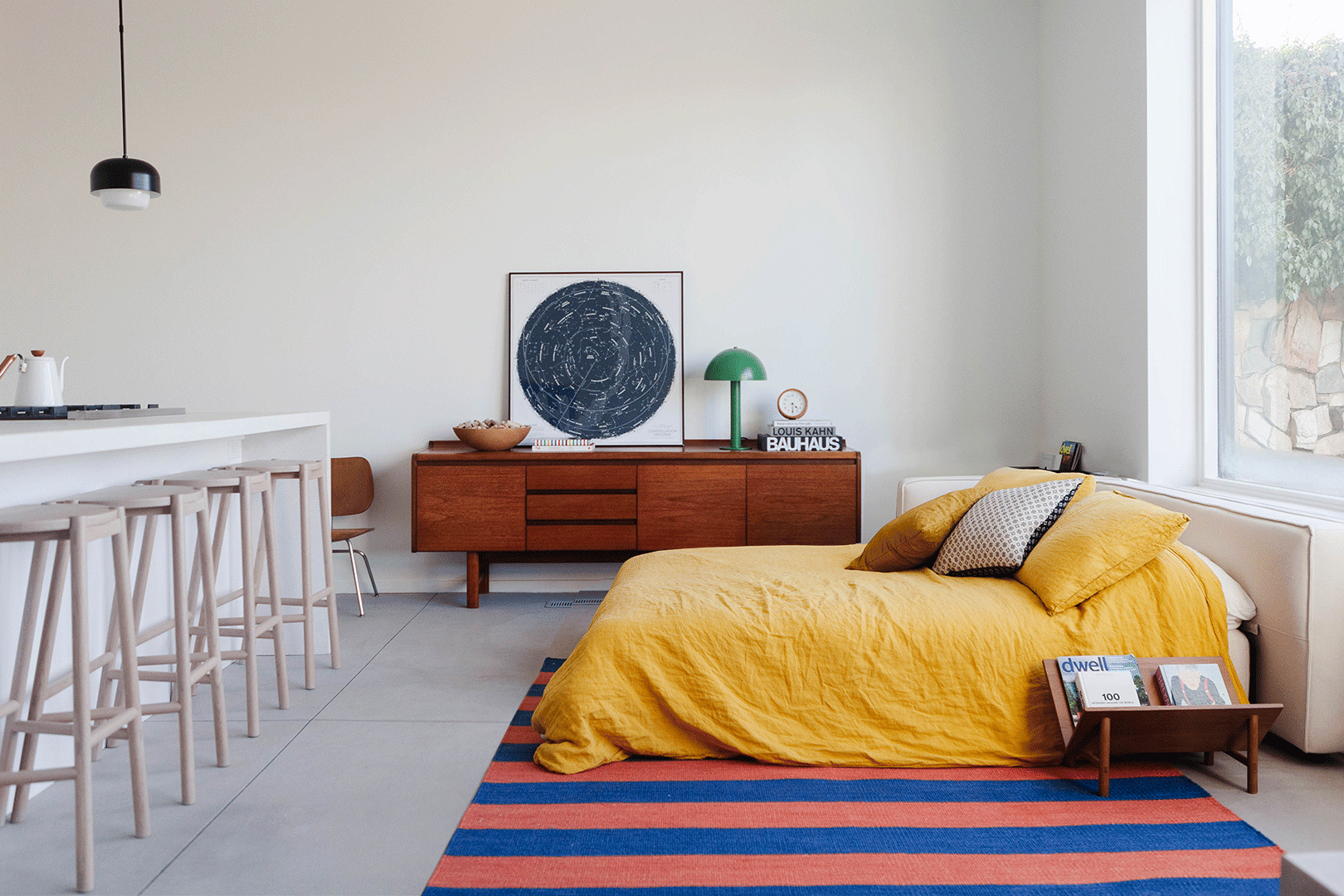 sectional turning into bed gif