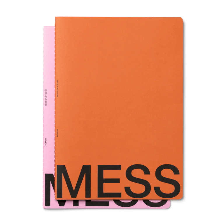  NoMess Notebooks in orange and pink