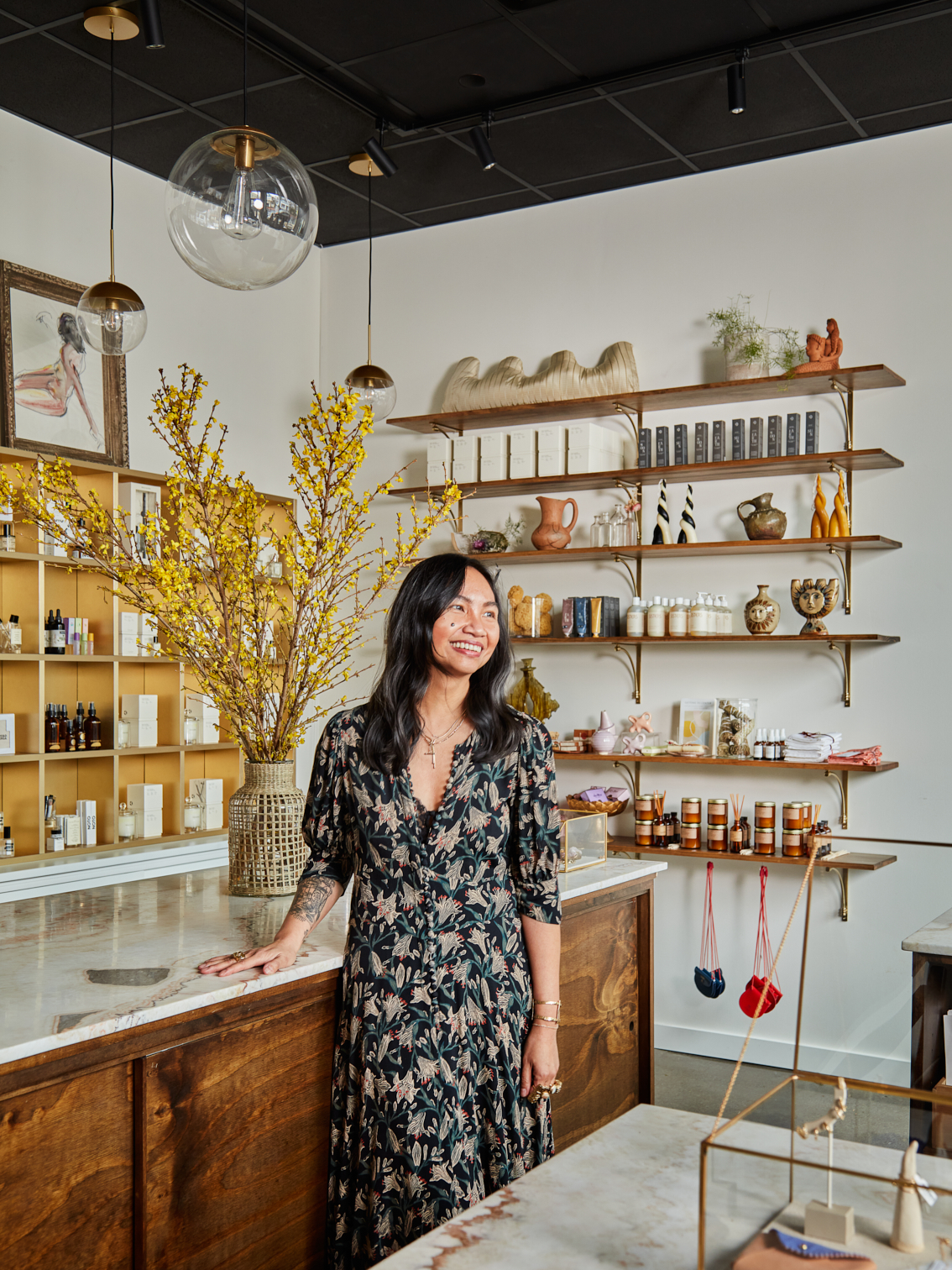 Sacrificing Square Footage for a Pink Onyx Island Paid Off In This N.J. Shop Sacrificing Square Footage for a Pink Onyx Island Paid Off In This N.J. Shop