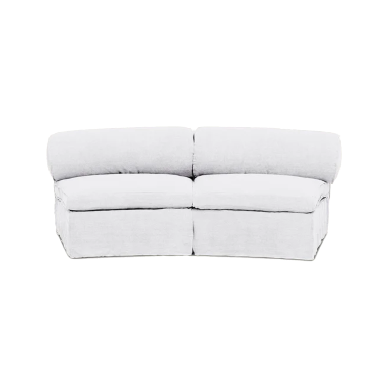  2-piece Camino Sectional Sofa in cotton white