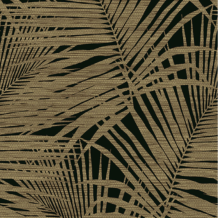  Tommy Bahama Shadow Palms Peel-and-Stick Wallpaper in Noir by P/K Lifestyles