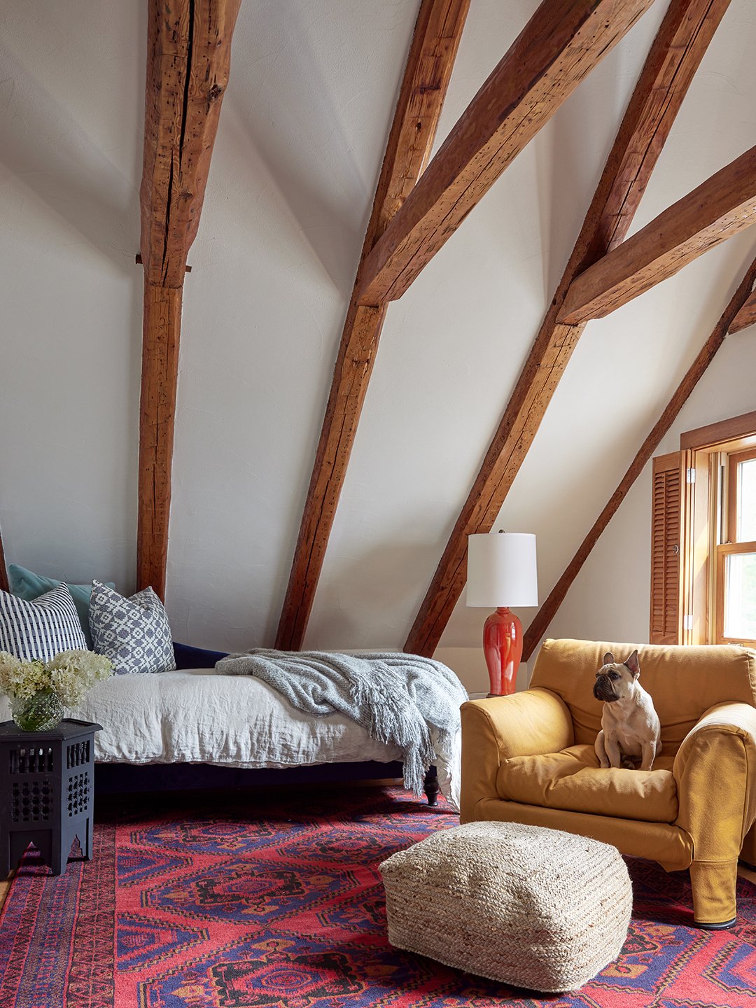 lofted bedroom
