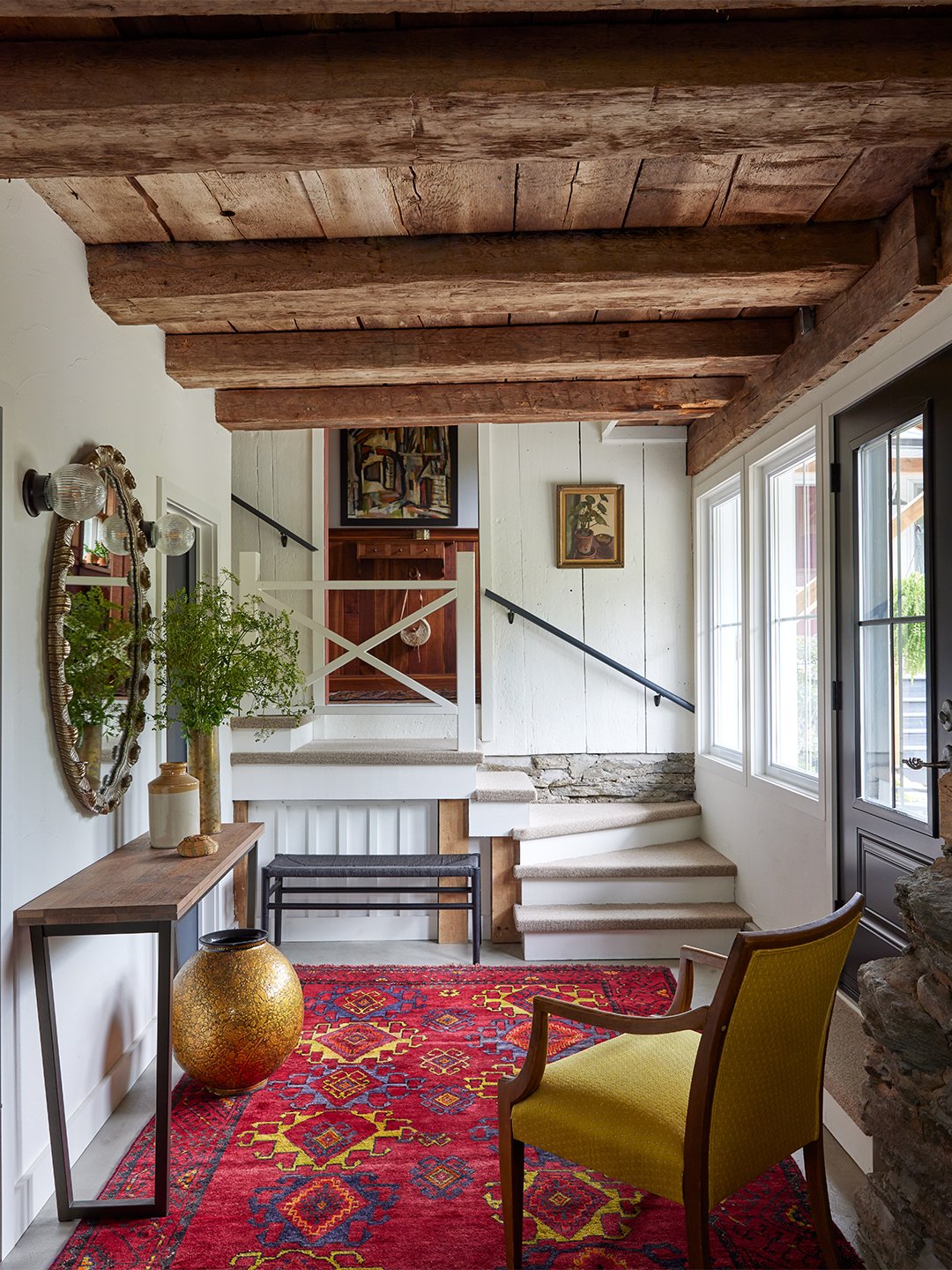stairwell in a farmhouse