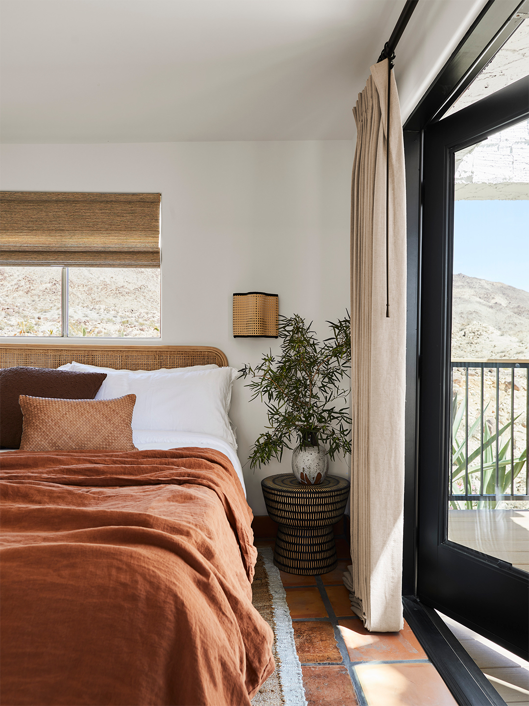 bedroom with balcony