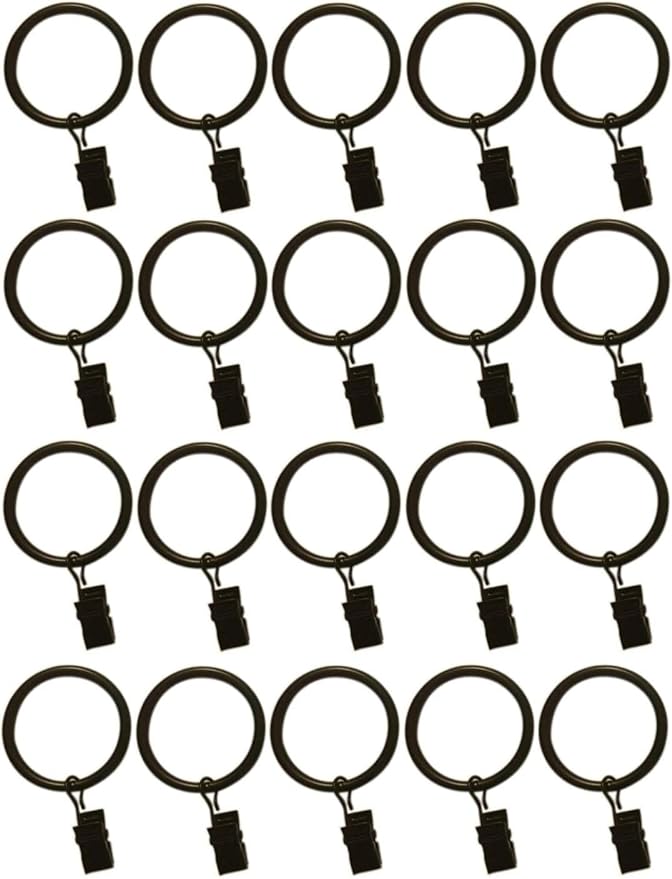  1.5-inch Metal Curtain Rings with Clips