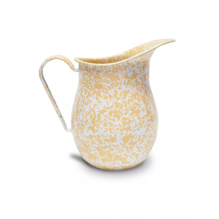  Crow Canyon Home Splatter Pitcher in Yellow