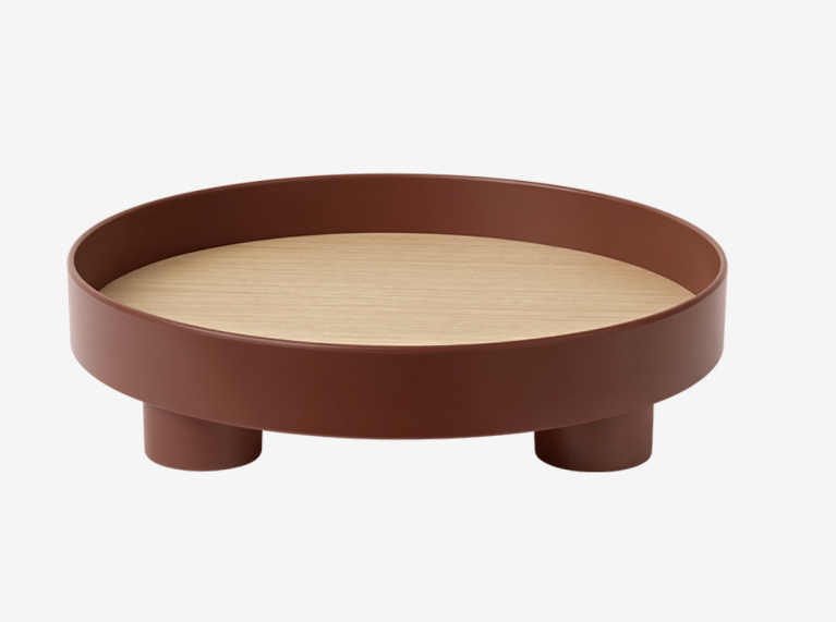  round red-brown tray