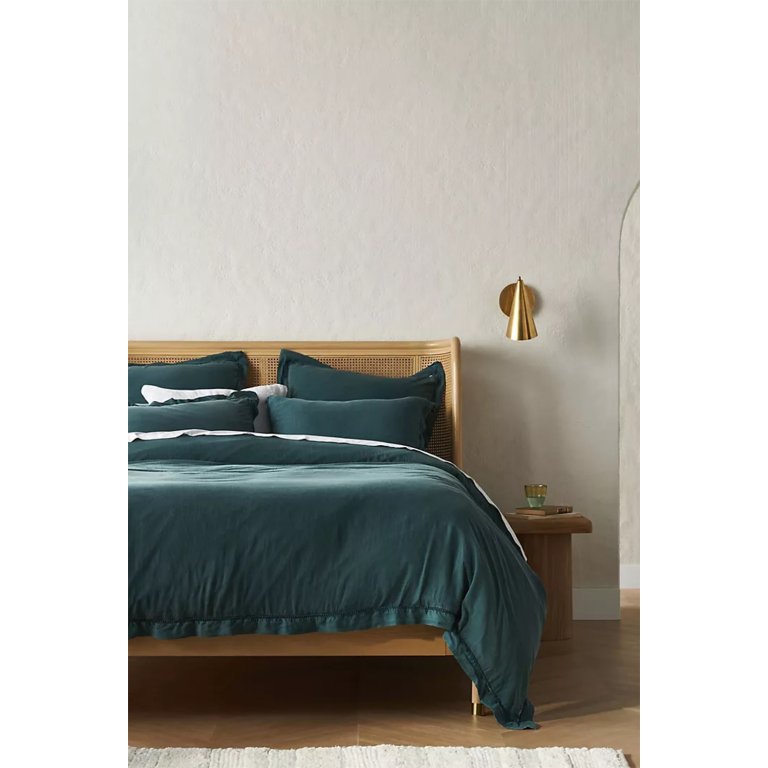  linen green duvet