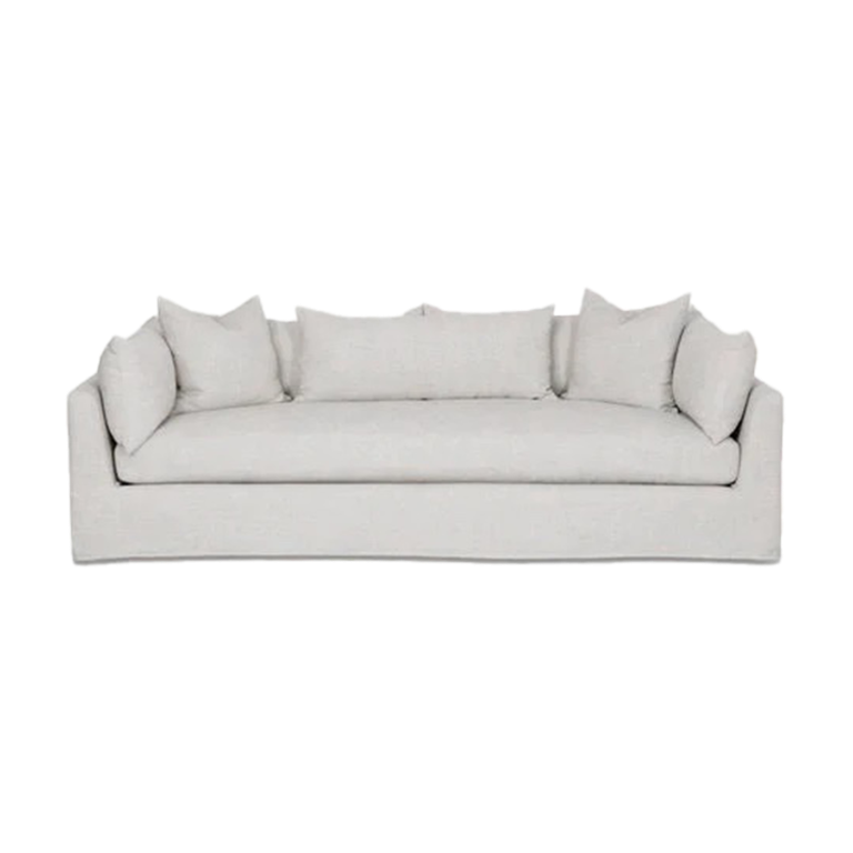  linen slipcovered sofa