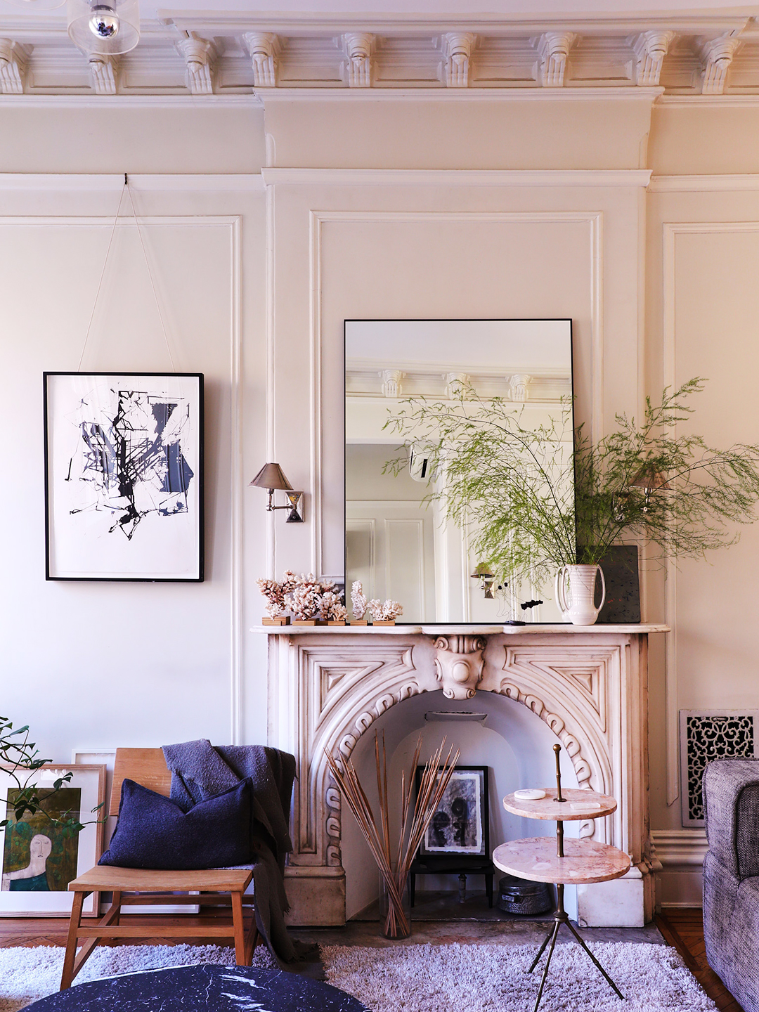 In This Clinton Hill Home, Art Is Displayed on Moldings and in
