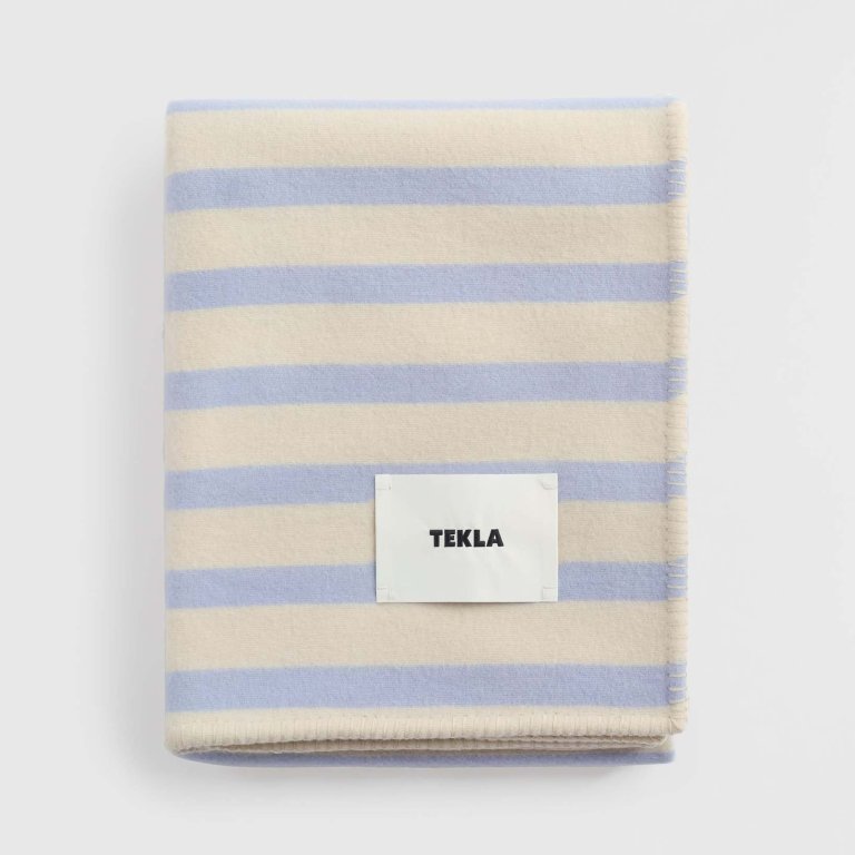 Striped lambswool blanket