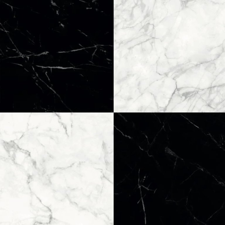  black and white tiles