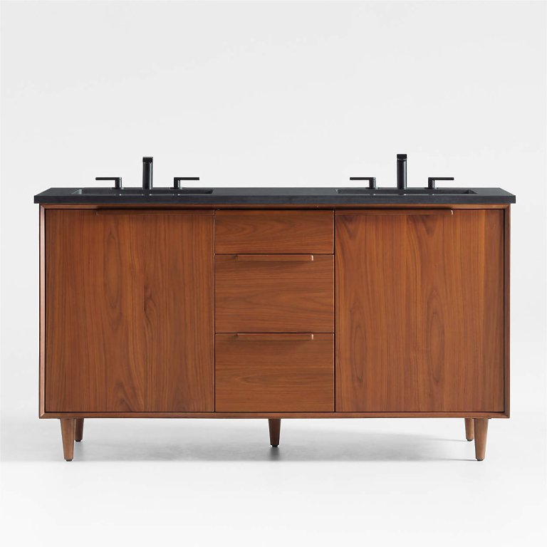  dark wood vanity