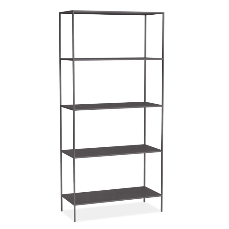  Slim black bookcase