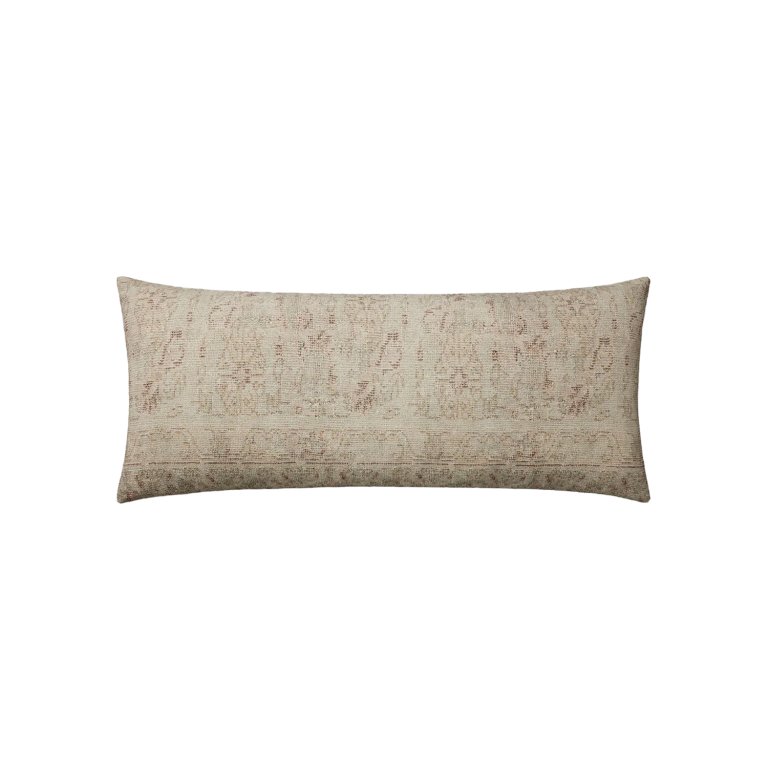  Celestia Pillow 13'' x 35'' Natural / Wine