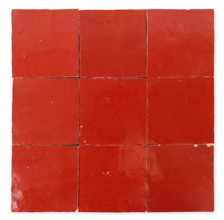  red zellige tiles
